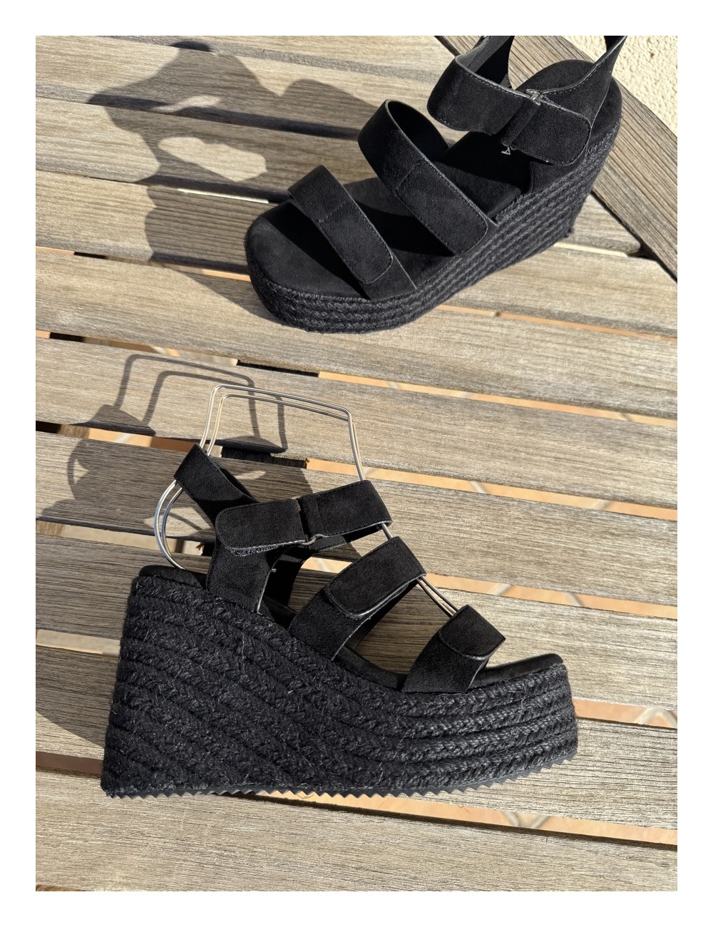 Sandalias con Cuña altas Aprilia Noir