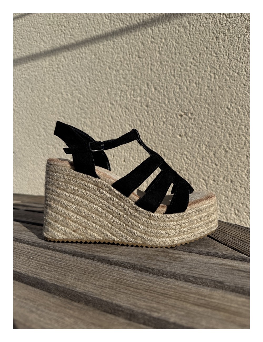Sandalias con Cuña Casazza Noir