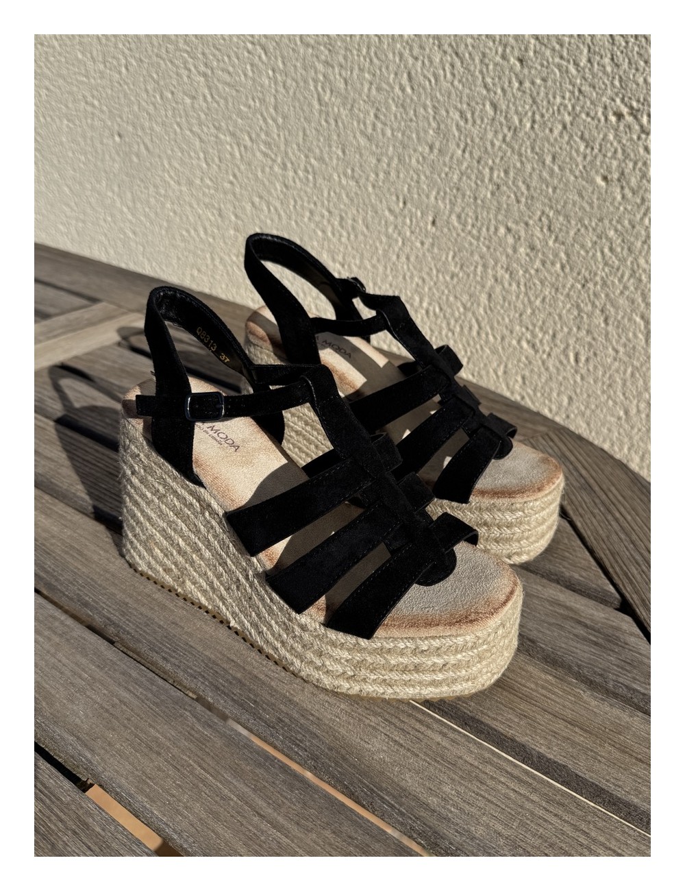 Sandalias con Cuña Casazza Noir