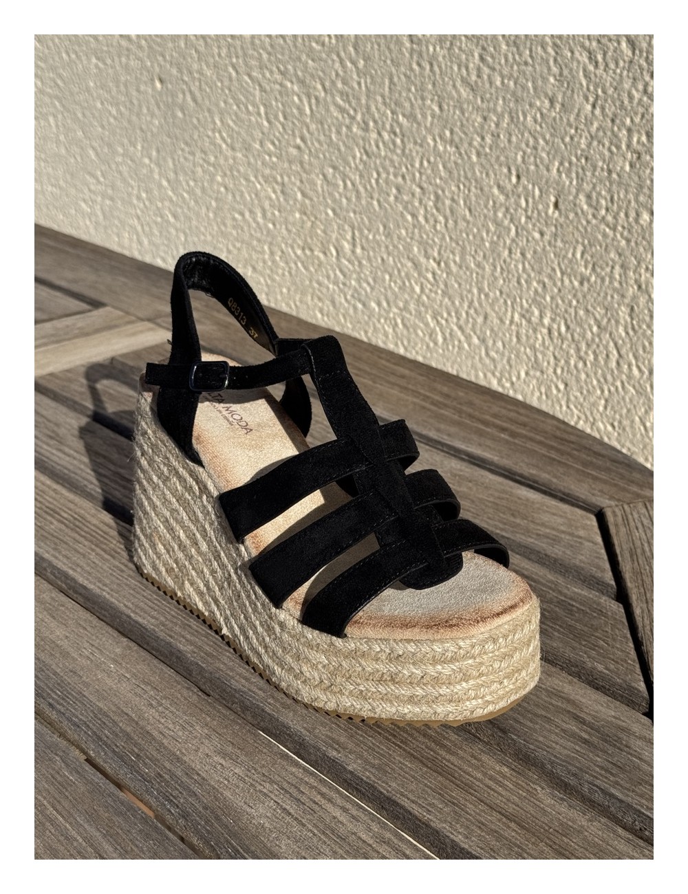Sandalias con Cuña Casazza Noir