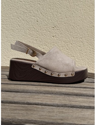 Sandalias con plataforma de madera Gavoi Khaki