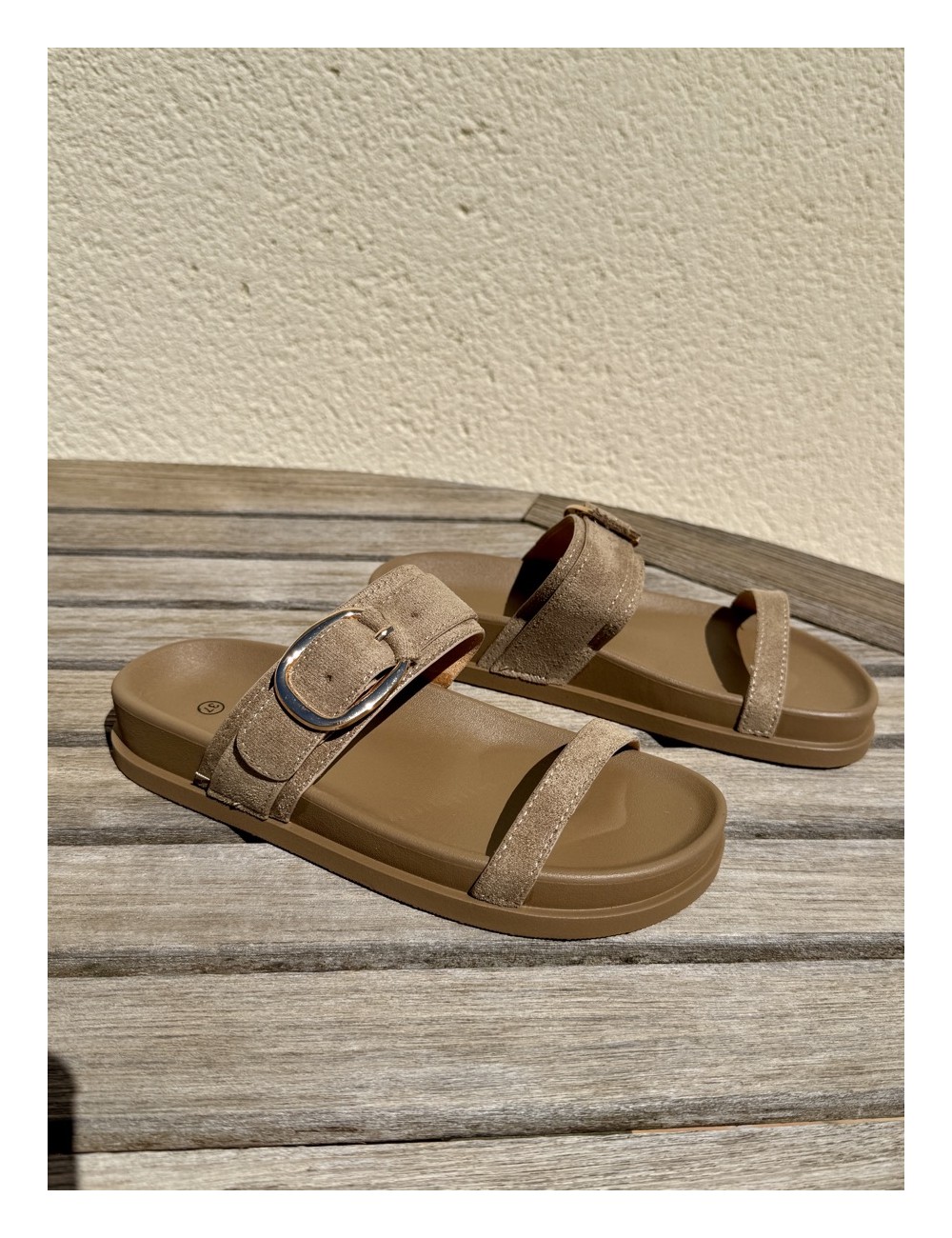 Sandalias con hebilla Fonni Khaki