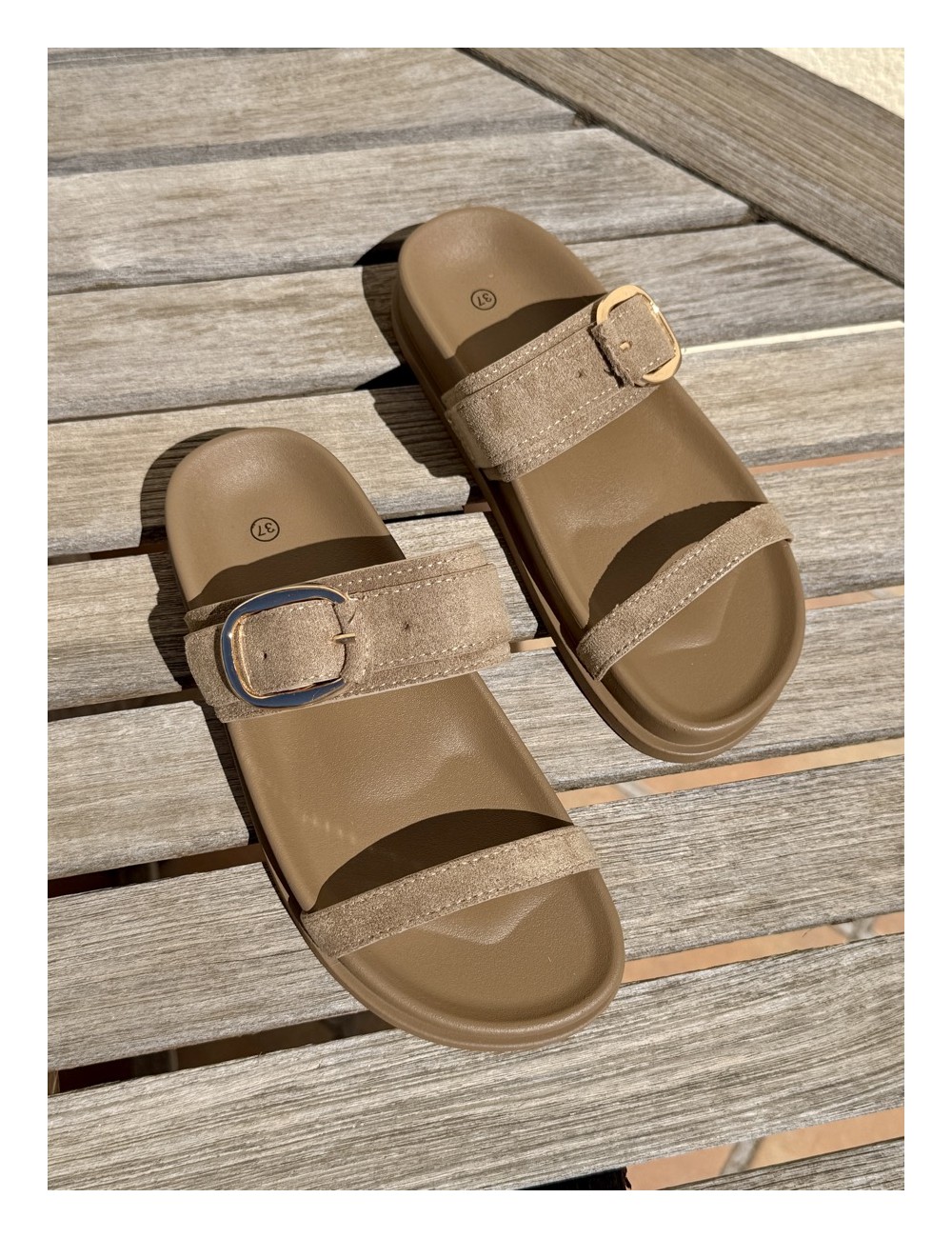 Sandalias con hebilla Fonni Khaki
