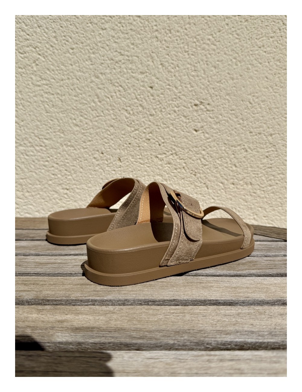 Sandalias con hebilla Fonni Khaki