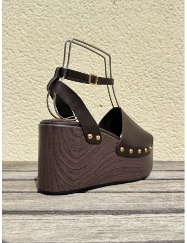 Sandalias con plataforma de Madera Vera Brown