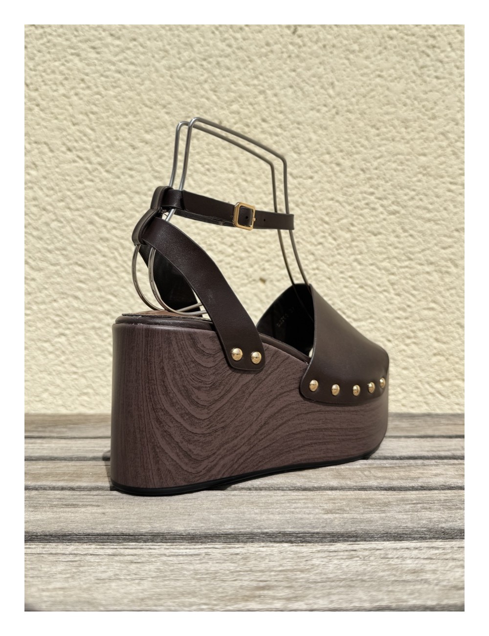 Sandalias con plataforma de Madera Vera Brown
