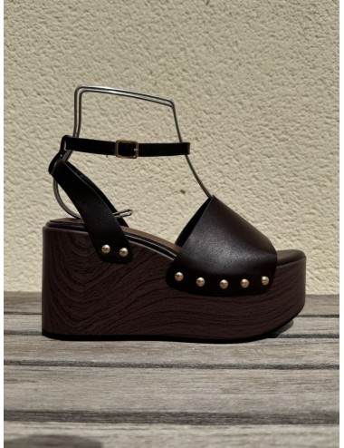 Sandalias con plataforma de Madera Vera Brown