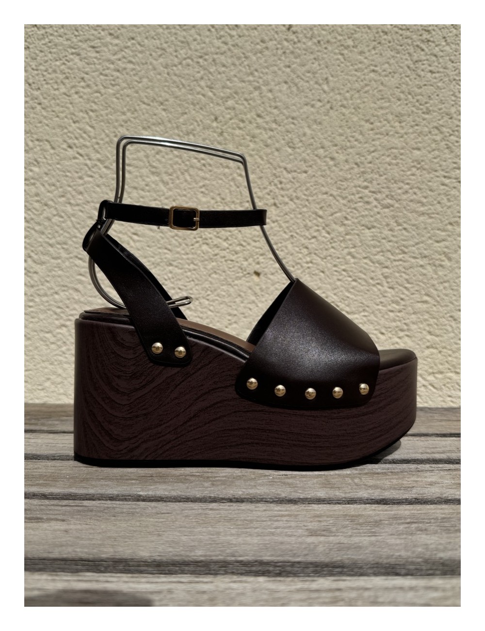Sandalias con plataforma de Madera Vera Brown