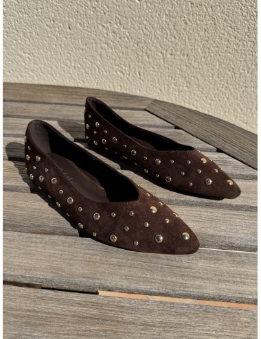 Bailarina Marrón Tachas Triel Brown