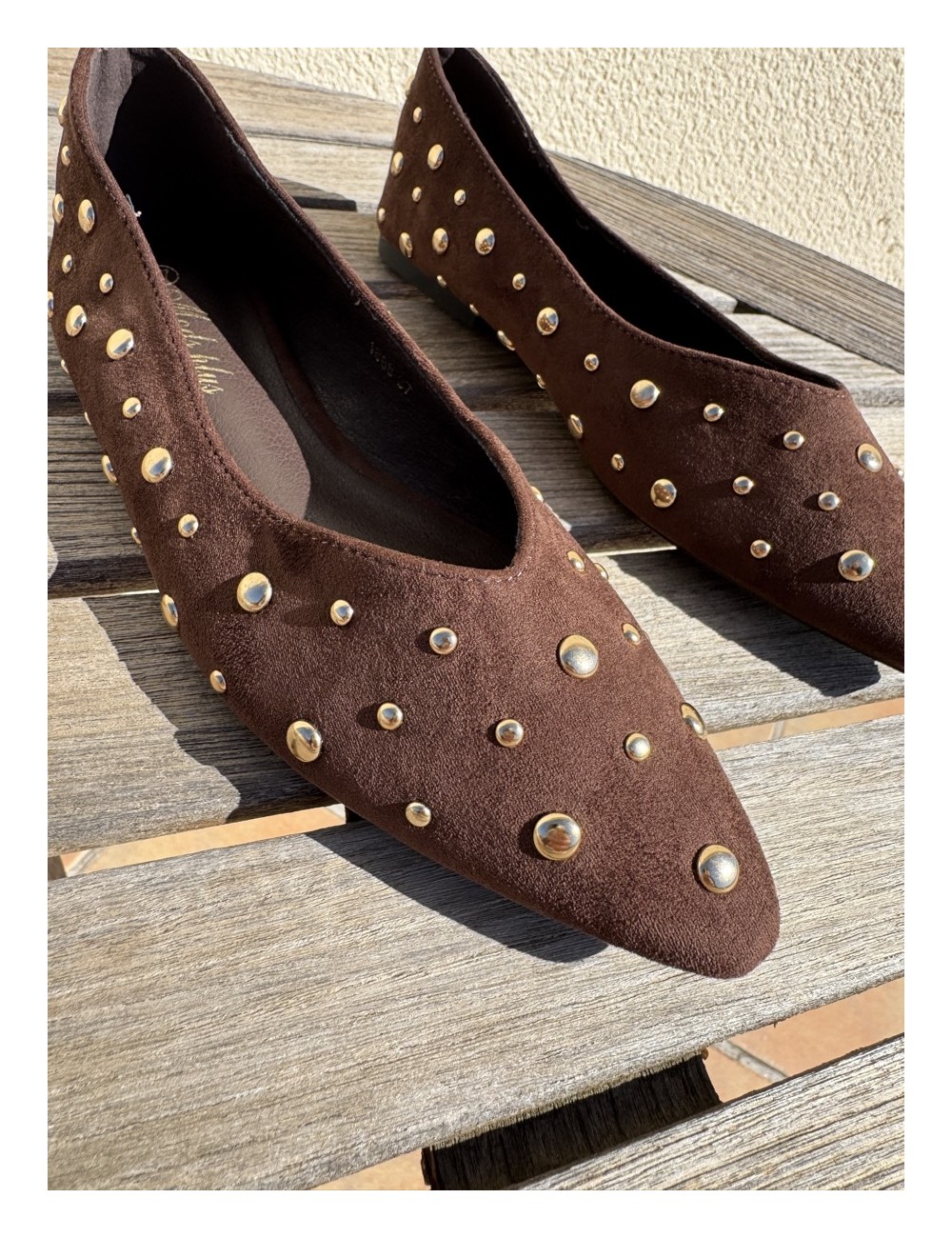 Bailarina Marrón Tachas Triel Brown