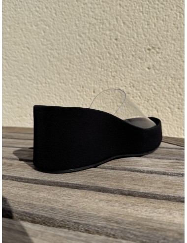 Sandalias Wedge con pala Transparente Bella Noir