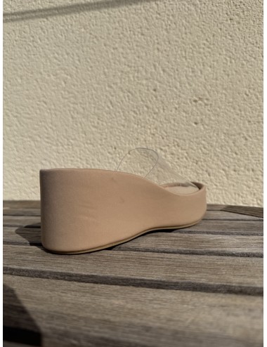 Sandalias Wedge con pala Transparente Bella Khaki
