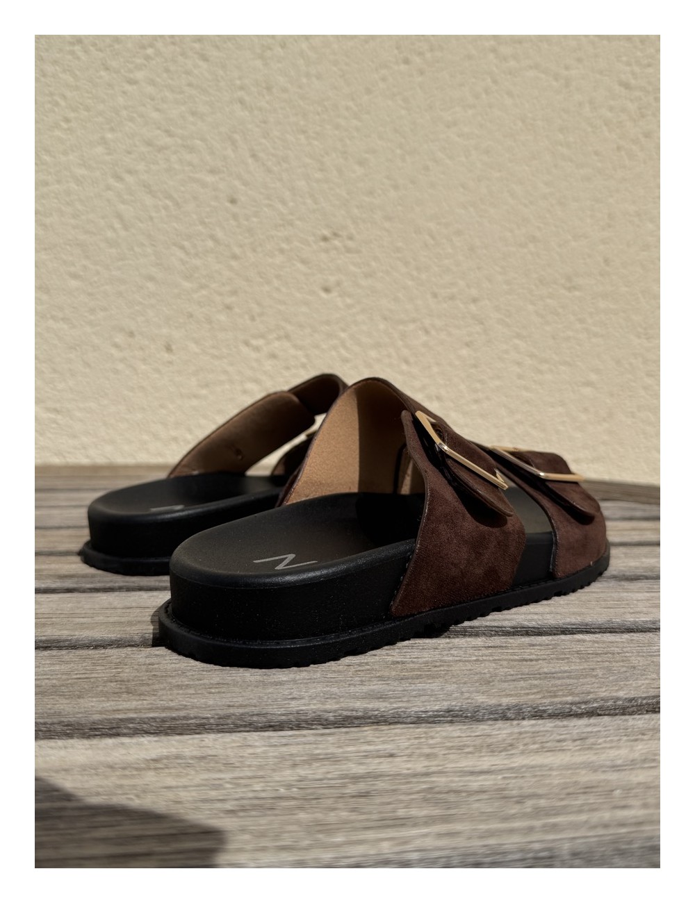 Sandalias con doble hebilla Lido Brown