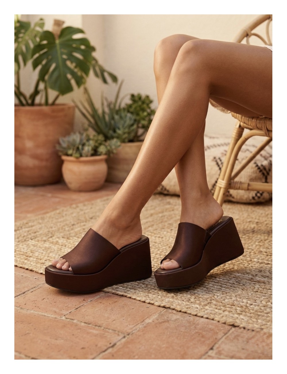 Sandalias con plataforma Palazzo Brown