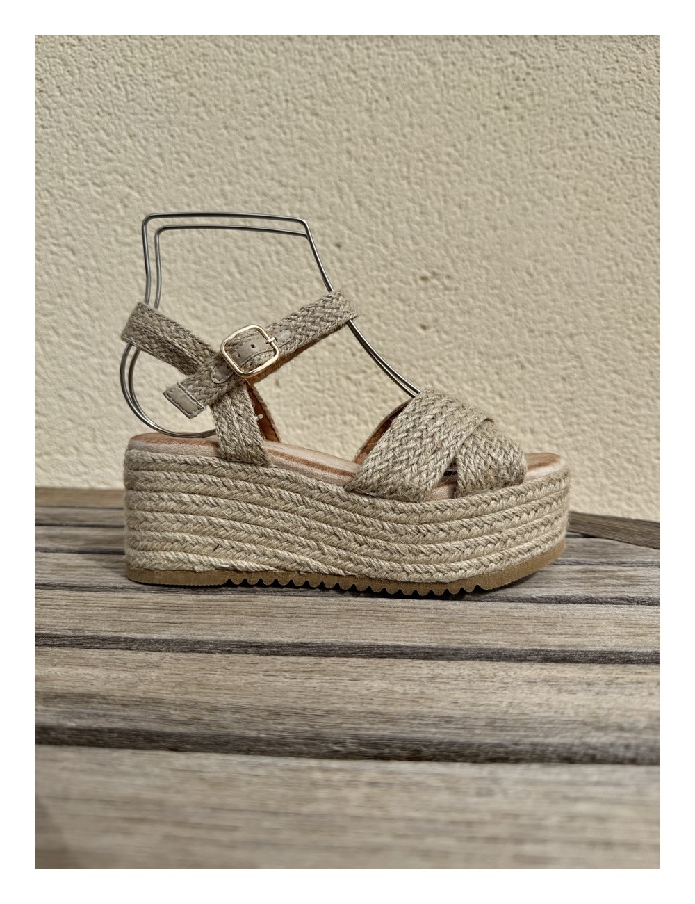 Sandalias de Esparto Lioni Beige