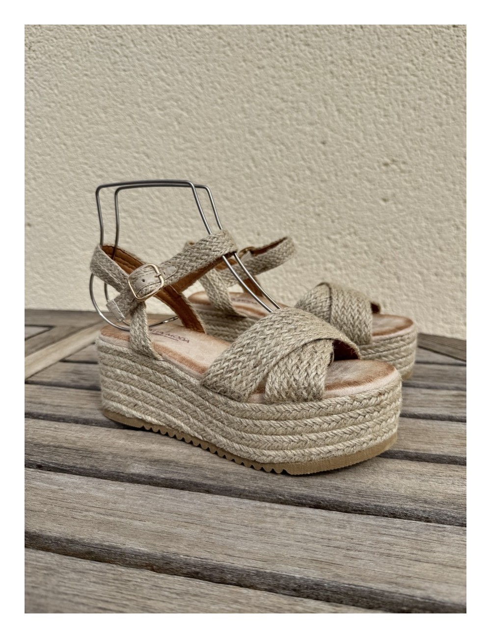Sandalias de Esparto Lioni Beige