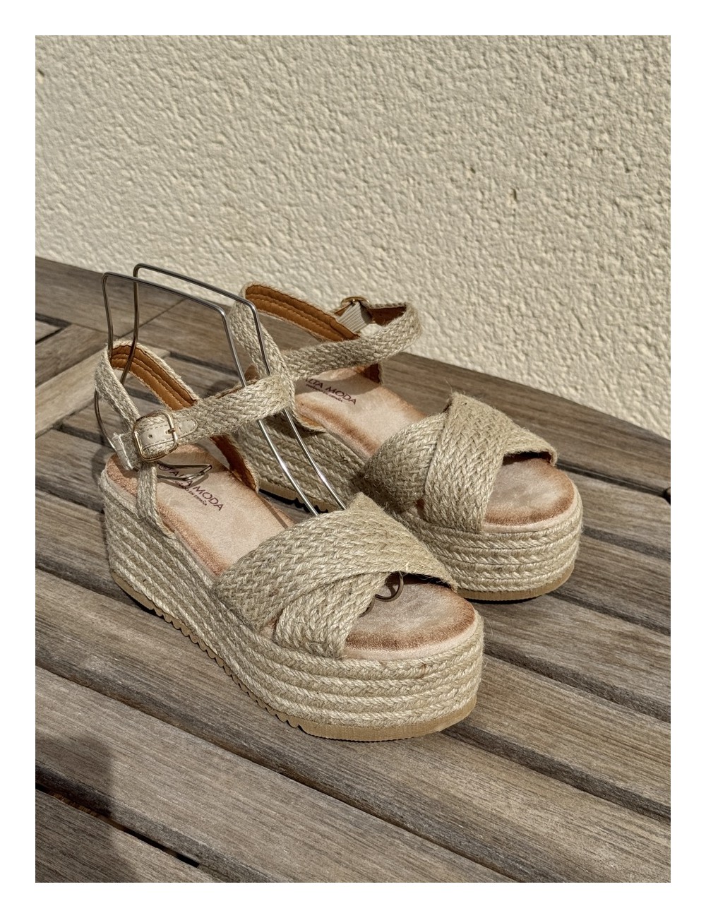 Sandalias de Esparto Lioni Beige