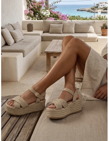 Sandalias de Esparto Lioni Beige