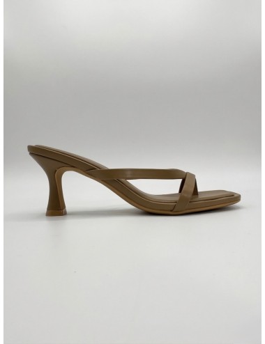 Sandalias de tacon fino Listini Khaki