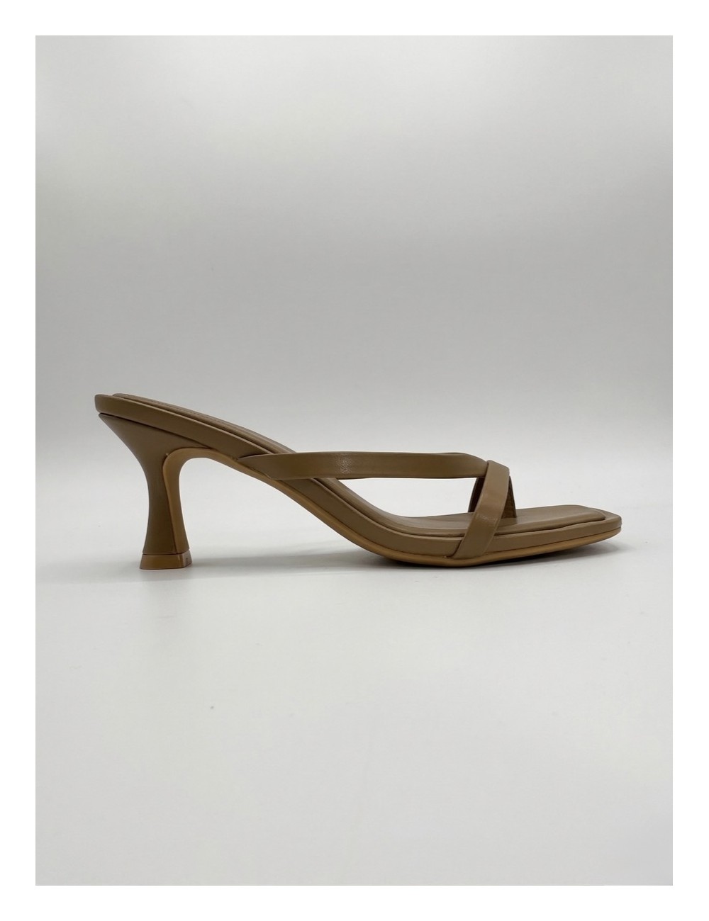 Sandalias de tacon fino Listini Khaki