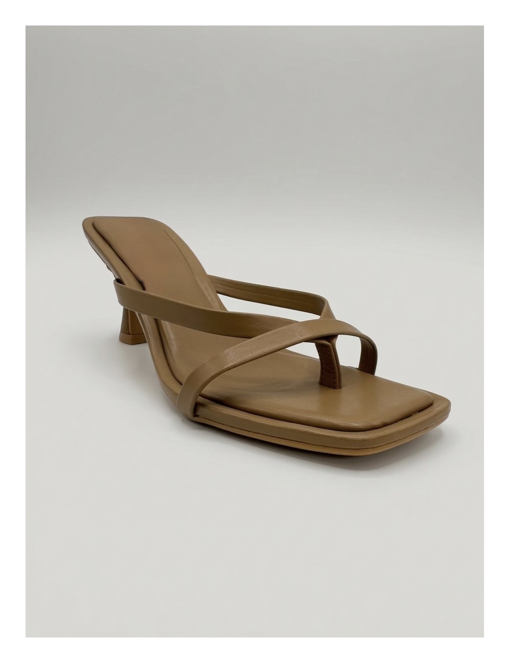 Sandalias de tacon fino Listini Khaki