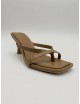 Sandalias de tacon fino Listini Khaki