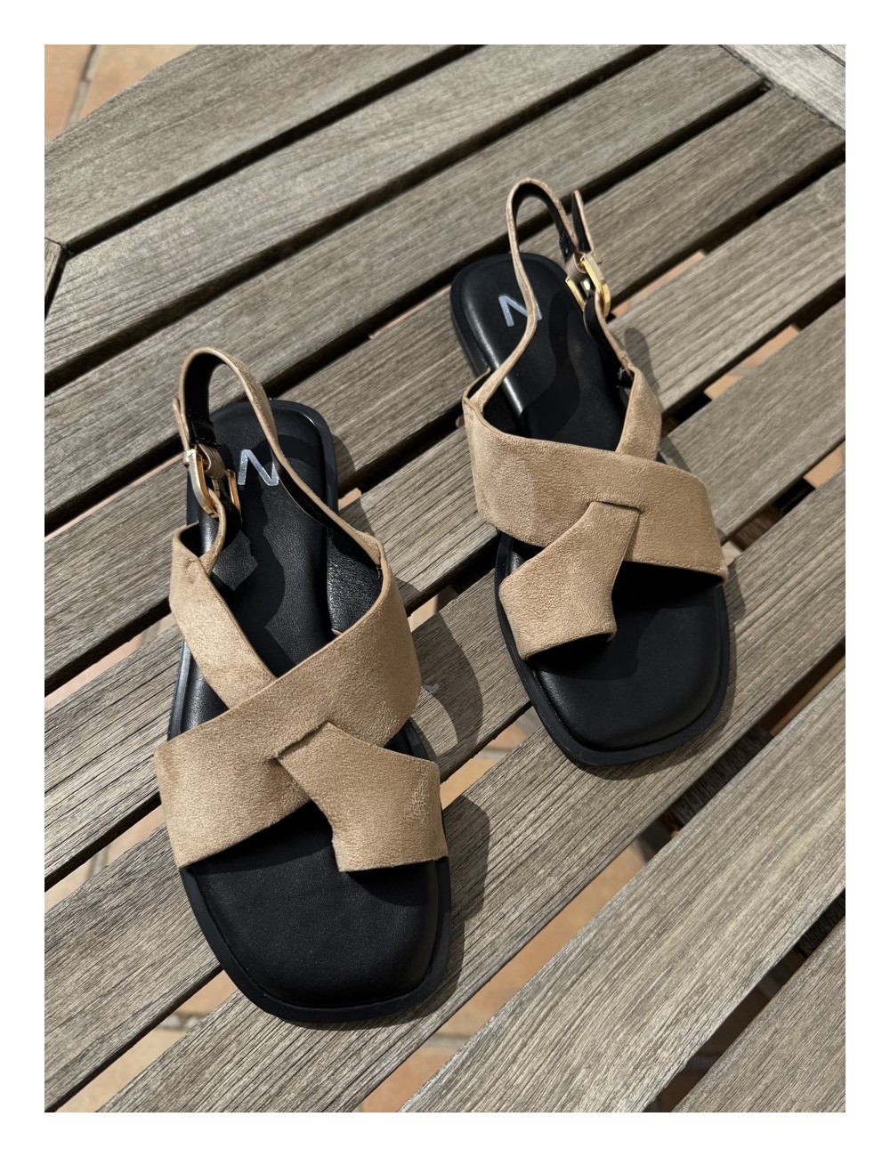 Sandalias Planas Ticci Khaki
