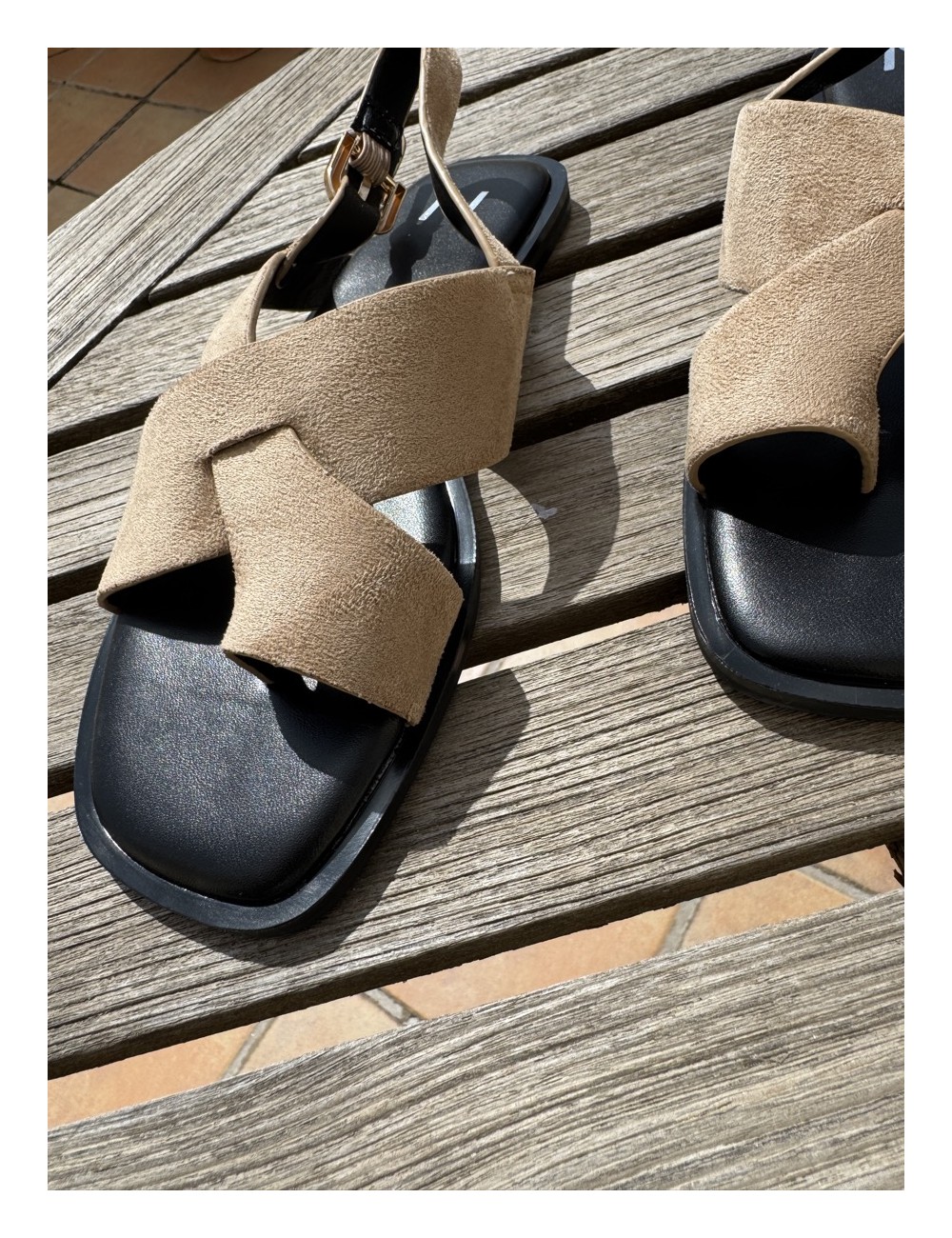 Sandalias Planas Ticci Khaki