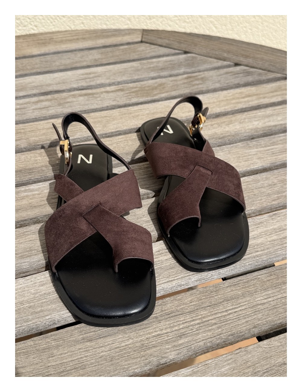 Sandalias Planas Ticci Brown