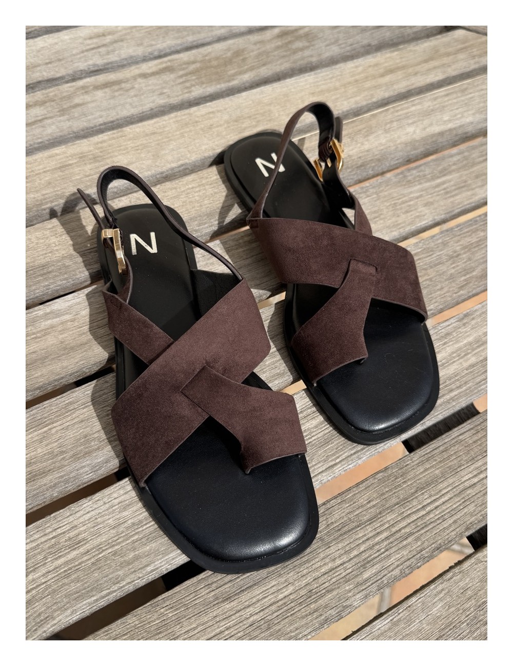 Sandalias Planas Ticci Brown