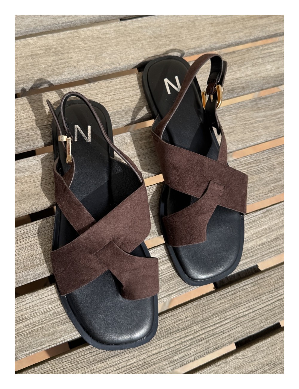 Sandalias Planas Ticci Brown