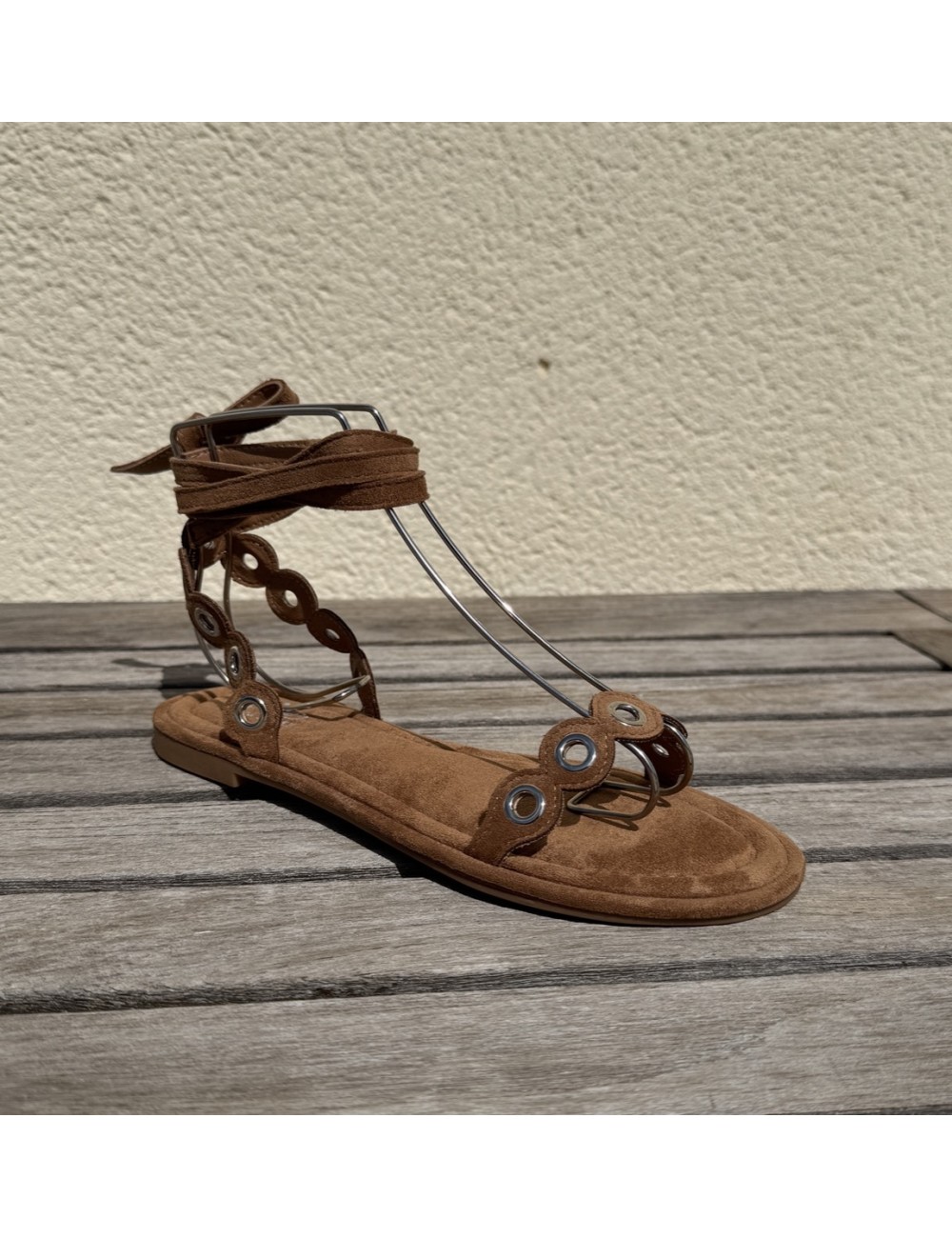 Sandalias con Adornos Tine Camel