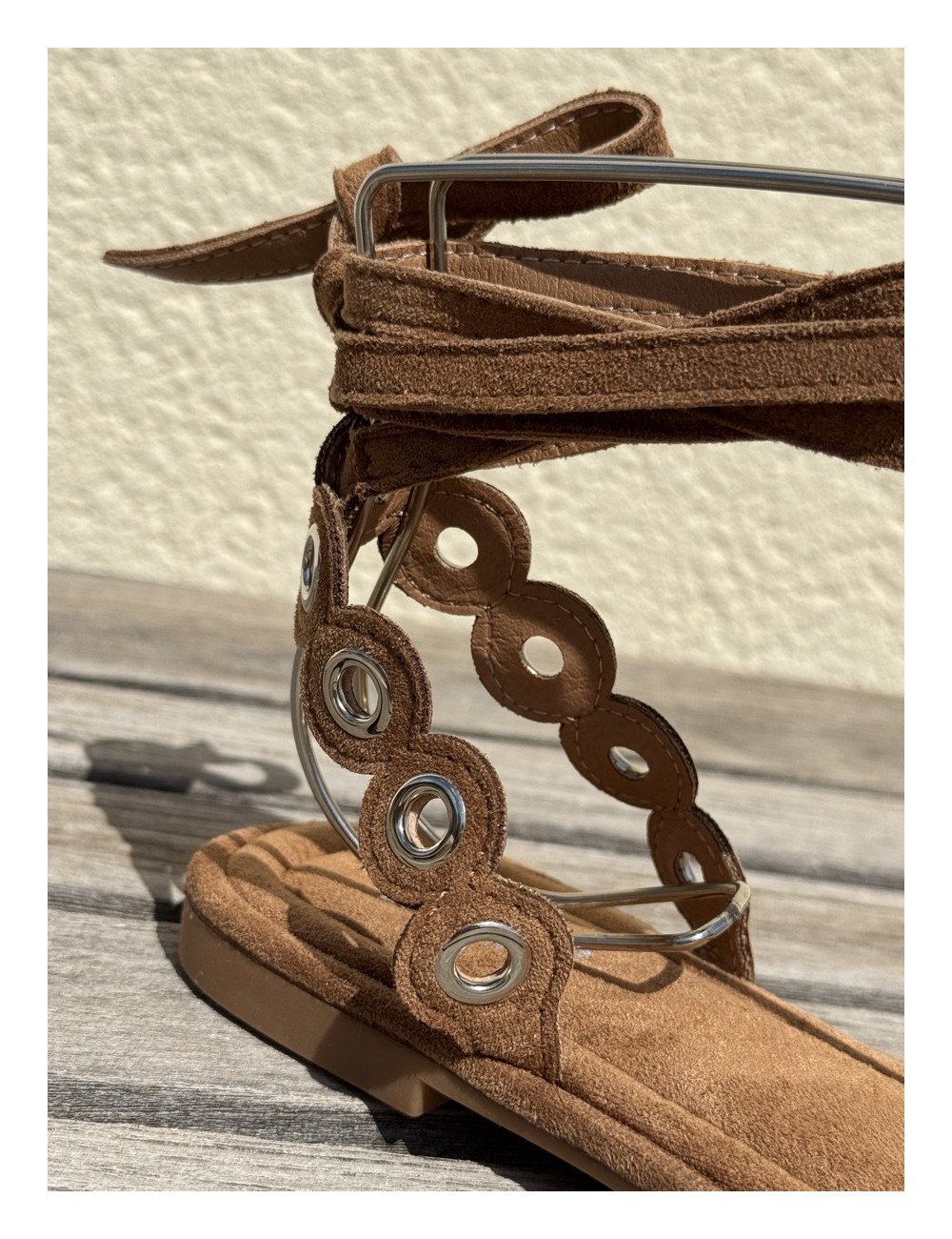 Sandalias con Adornos Tine Camel