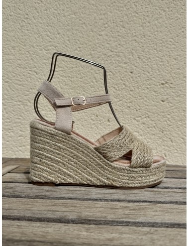 Sandalias Yute con Plataforma Aglie Beige