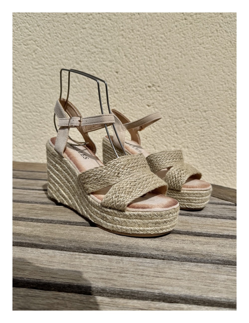Sandalias Yute con Plataforma Aglie Beige