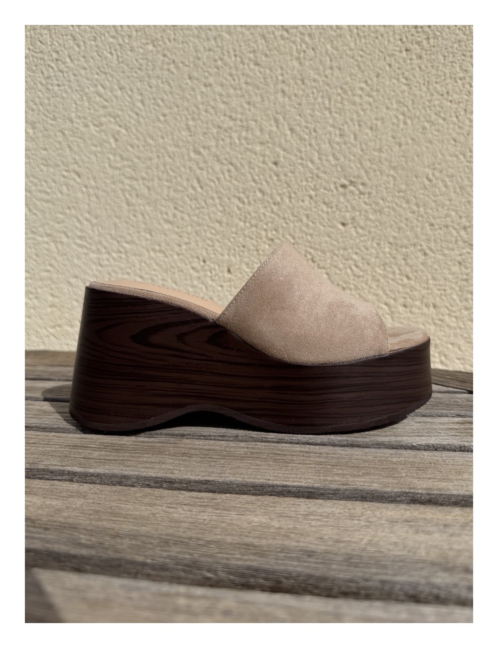 Sandalias con plataforma Tevere Beige