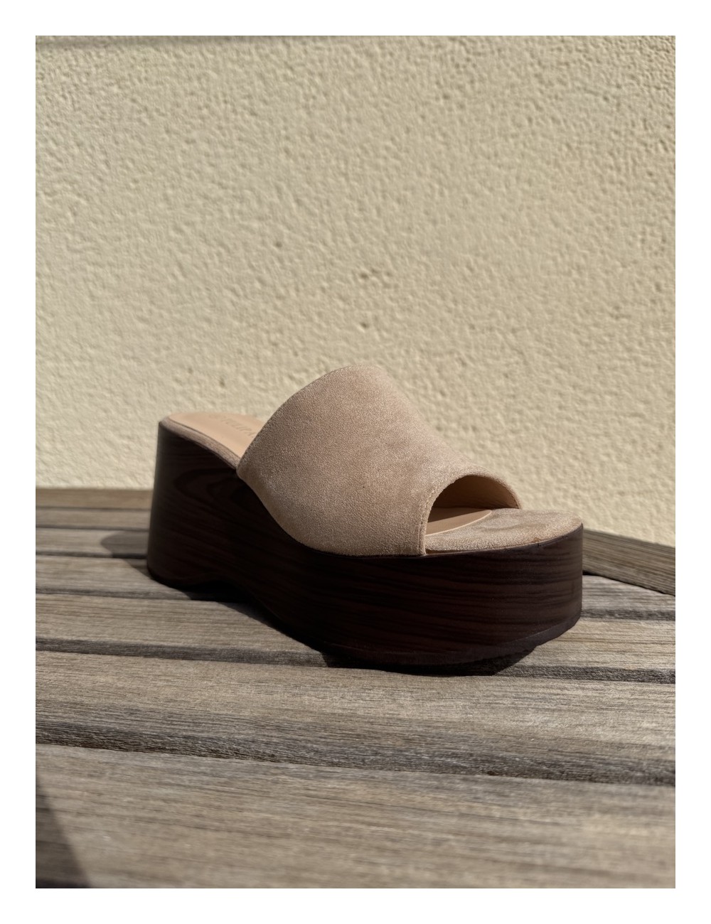 Sandalias con plataforma Tevere Beige