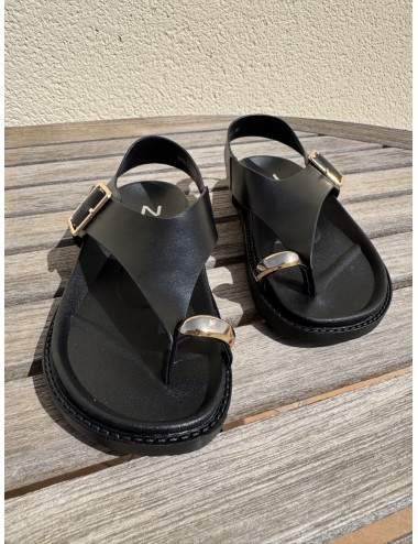 Sandalias con Hebilla Sabbia Noir
