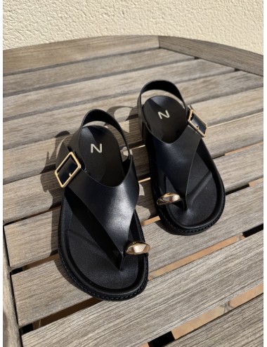Sandalias con Hebilla Sabbia Noir