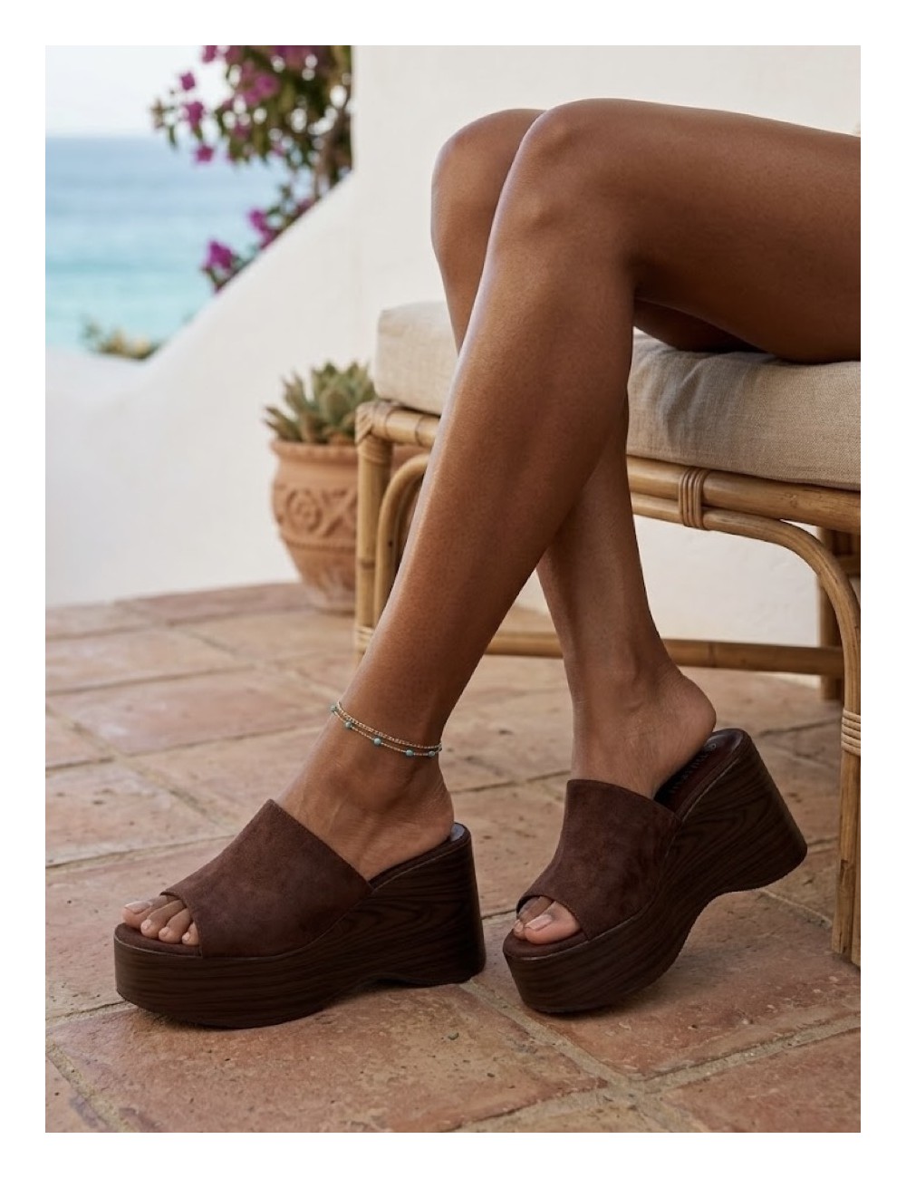 Sandalias con plataforma Tevere Brown