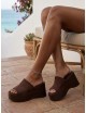 Sandalias con plataforma Tevere Brown