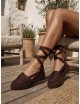 Alpargatas de Cintas al Tobillo Noci Brown