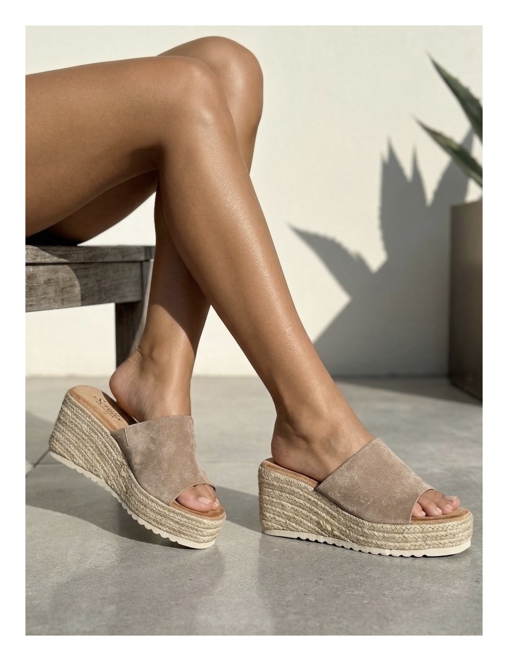 Sandalias con plataforma Sabini Khaki