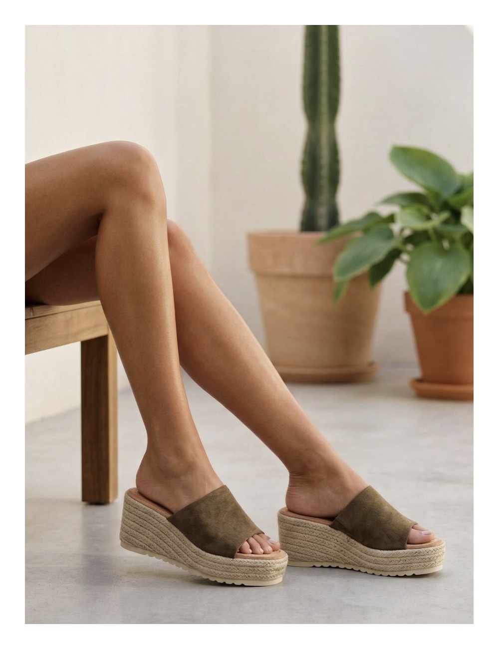 Sandalias con plataforma Sabini Green