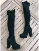 Botas Altas Con tacon y plataforma Portofino Noir
