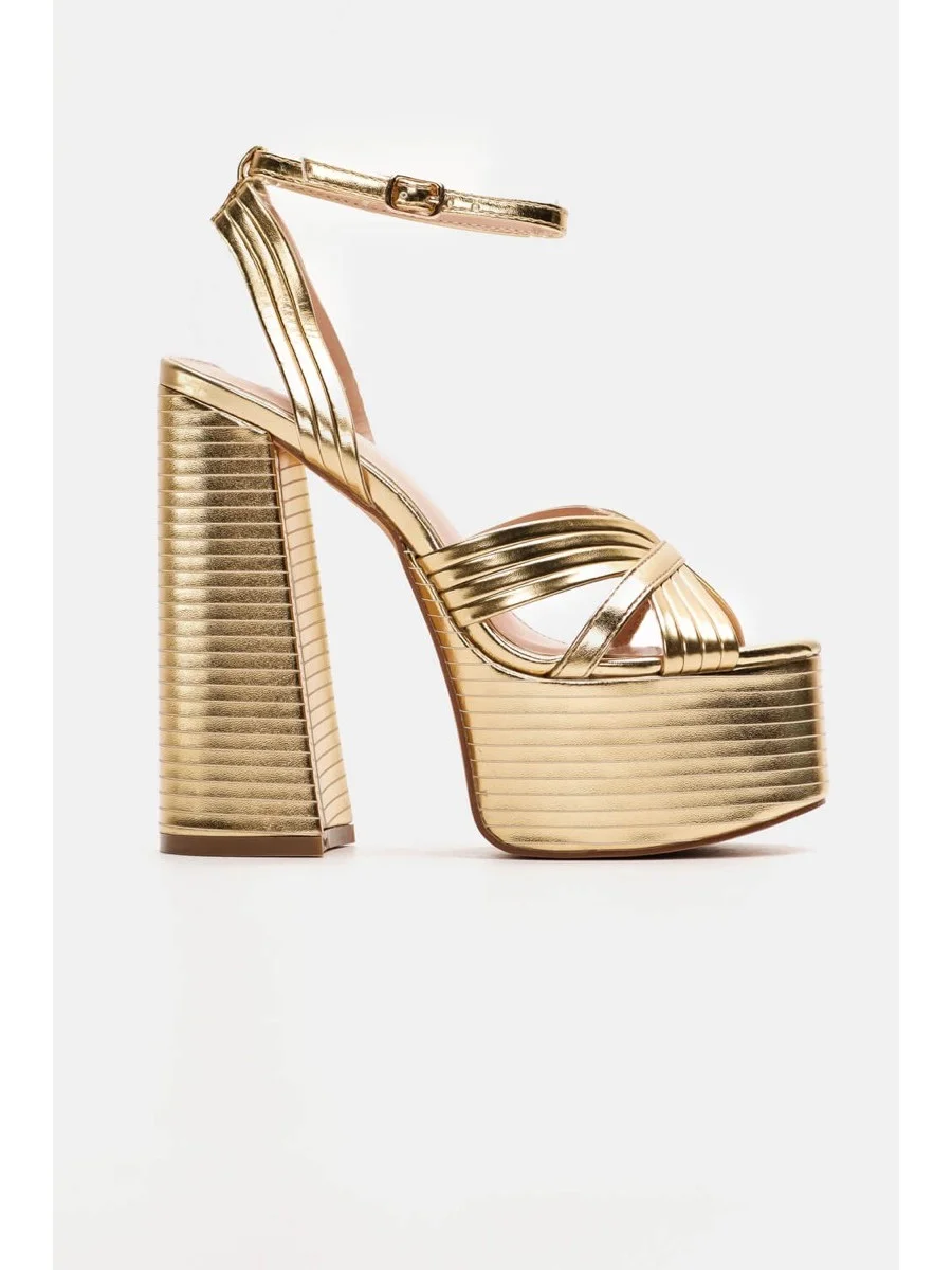 Sandalias con Tacón Pizzoli Gold