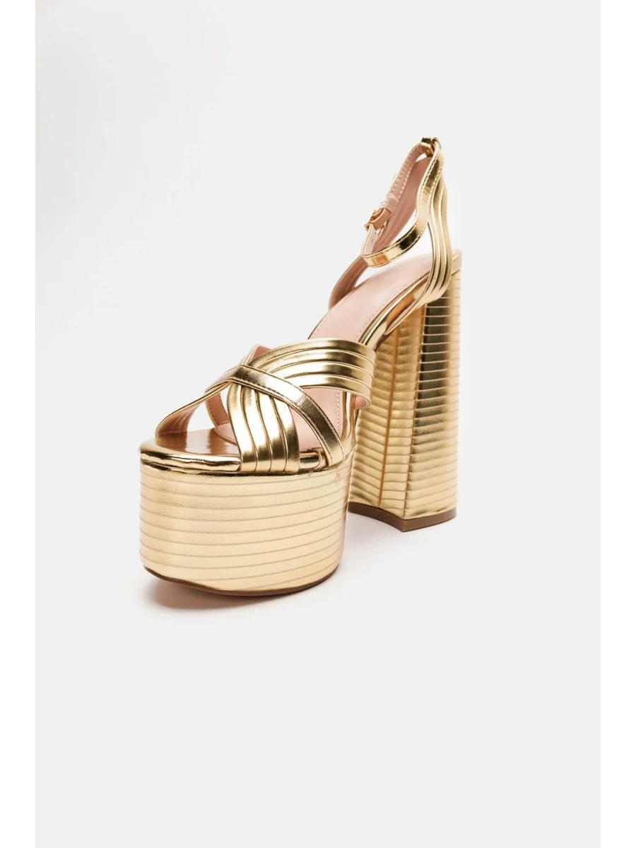 Sandalias con Tacón Pizzoli Gold