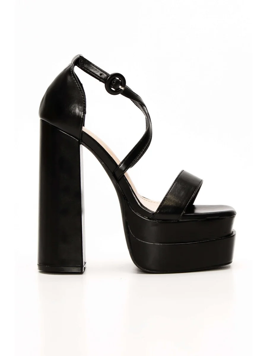 Sandalias de tacon y plataforma Gorgonzola Noir