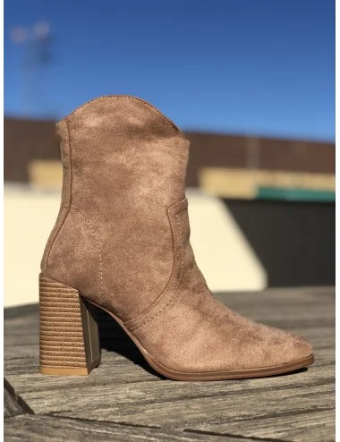 Botines con tacon cowboy Arzena Khaki